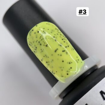 Neon Smoothie gel lak u jarkoj ljetnoj nijansi s crnim točkastim efektom za upečatljivu manikuru