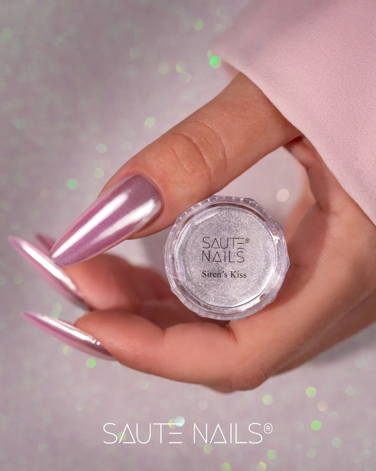 Siren’s Kiss srebrni zrcalni prah za nail art